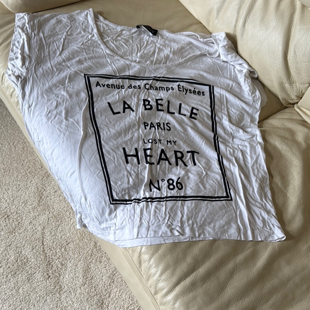 VENUS White Tee with Black Label